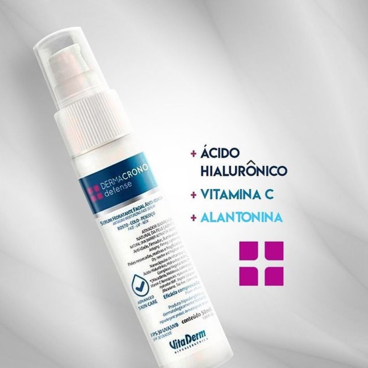 Vita Derm Hipoalergênica Dermacrono Serum Hidratante 50 ml