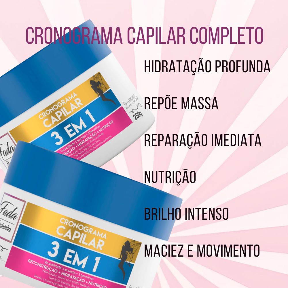 Máscara Fada Madrinha Cronograma Capilar 3 em 1 - 250g
