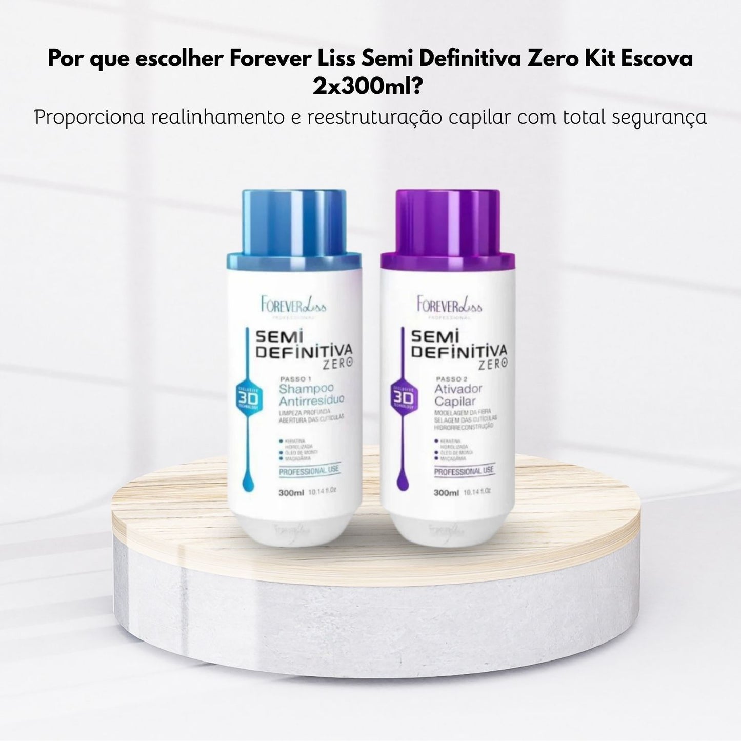 Kit Forever Liss Semi Definitiva Zero Escova 2x300 ml