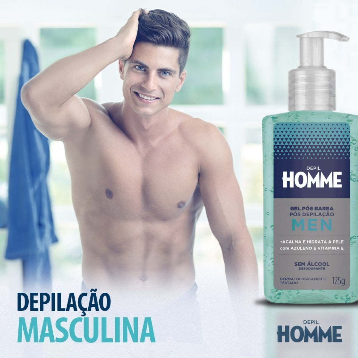 Depil Bella Homme Gel Pós-Barba e Pós-Depilação 125g
