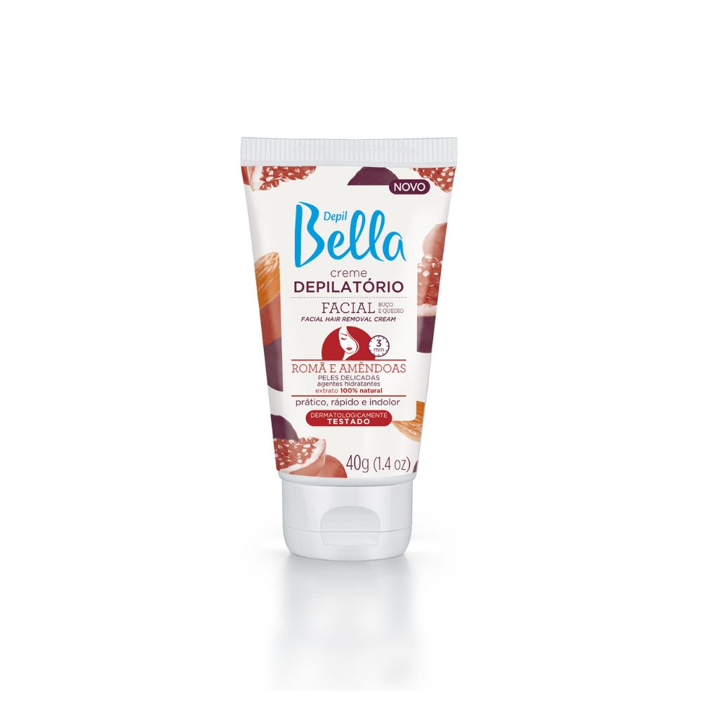 Depil Bella Creme Depilatório Facial Romã e Amêndoas 40g