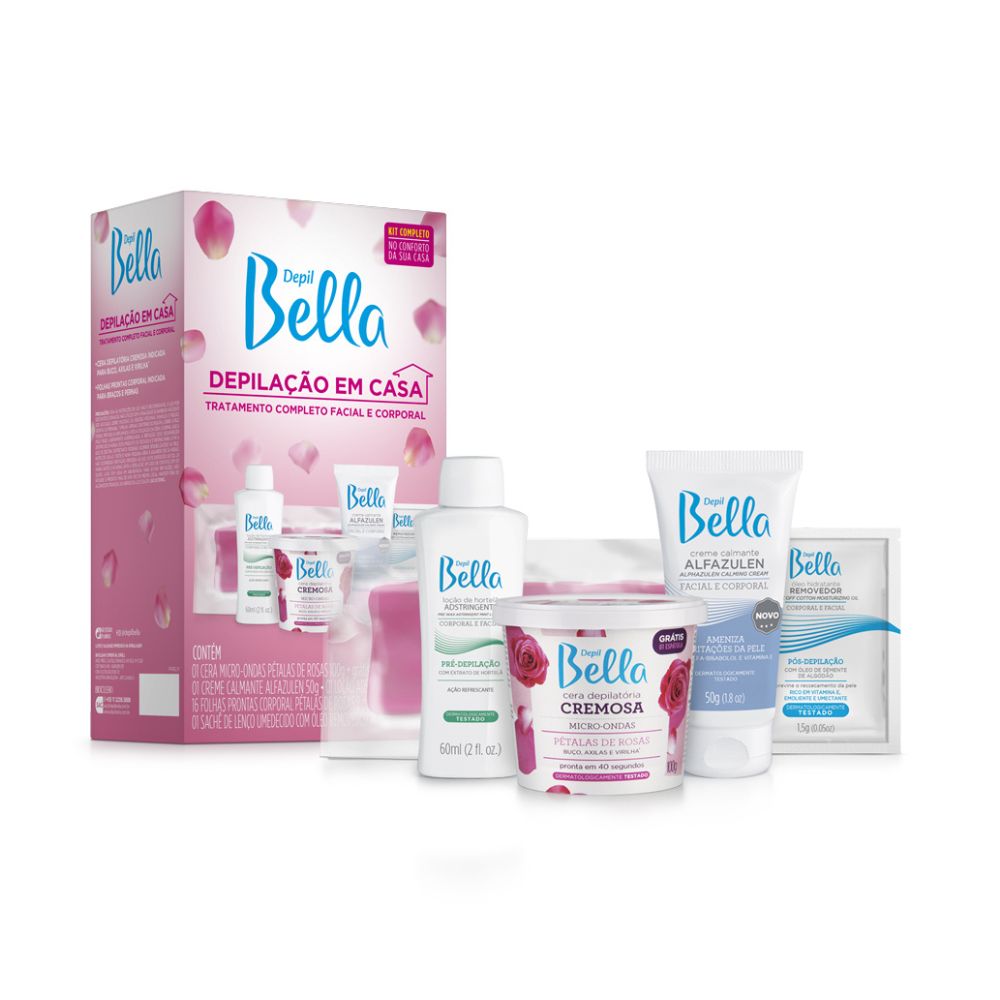 Kit Depil Bella Depilação em Casa (5 Produtos)