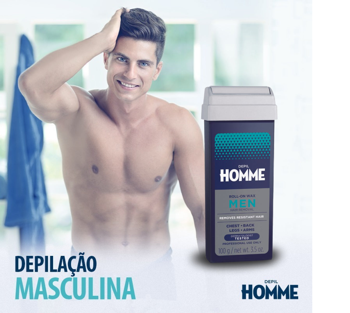 Cera Depilatória Depil Bella Homme Roll-On 100g