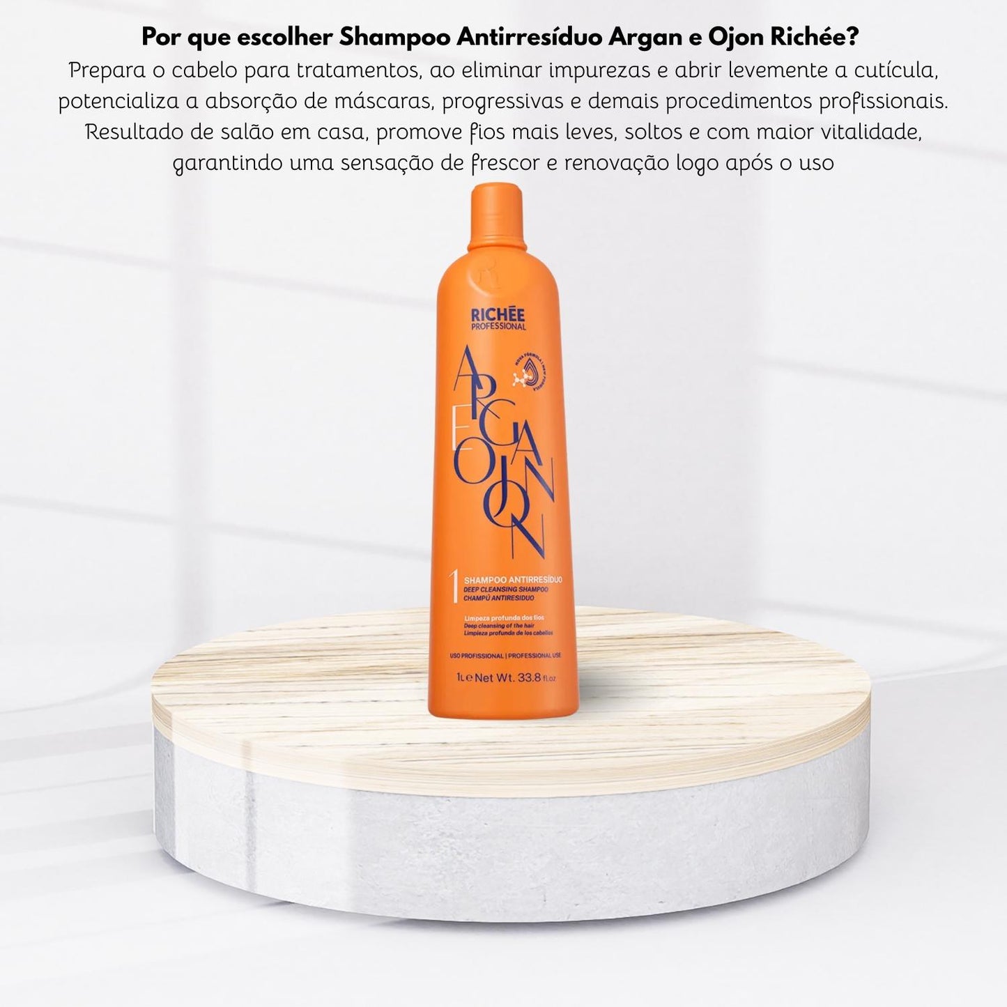 Shampoo Richée Argan e Ojon Antirresíduo 1 Litro