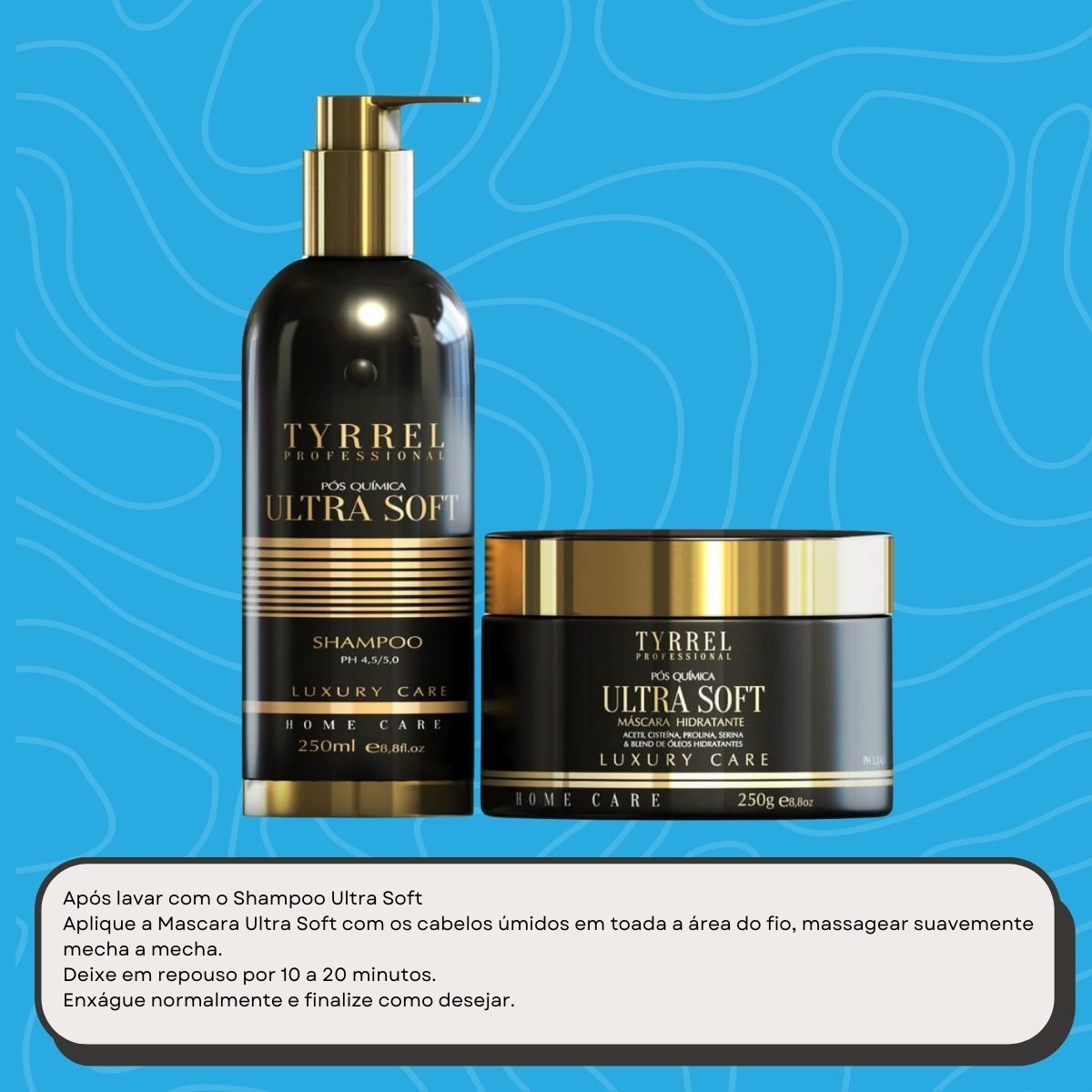 Kit Tyrrel Ultra Soft Shampoo 250 ml e Máscara 250g