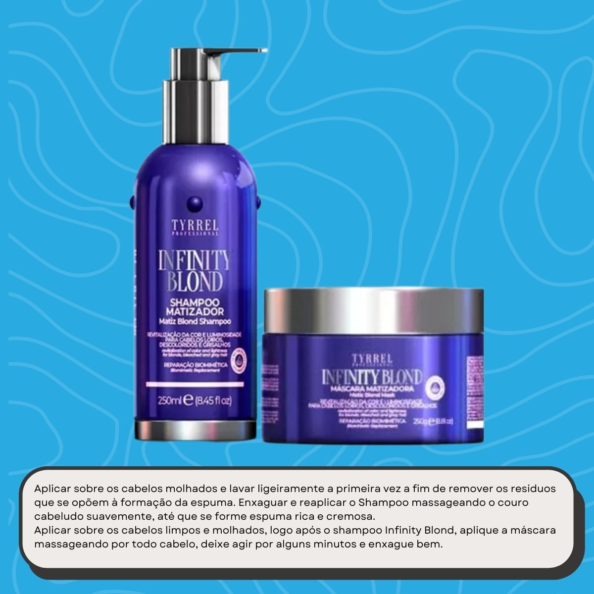 Kit Tyrrel Infinity Blond Shampoo e Máscara 250 ml