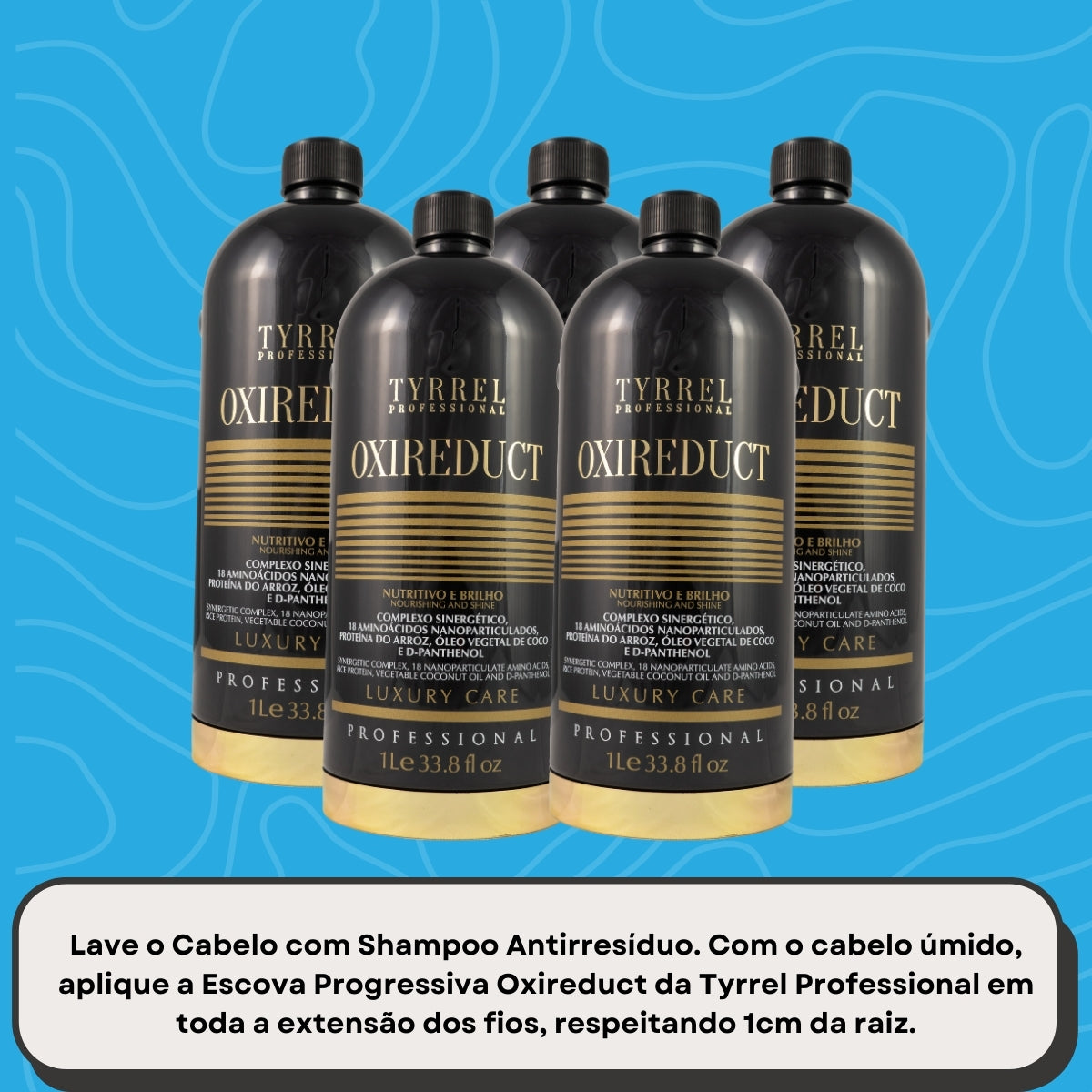 Kit Tyrrel Oxireduct 5 Escova Progressiva 1 Litro