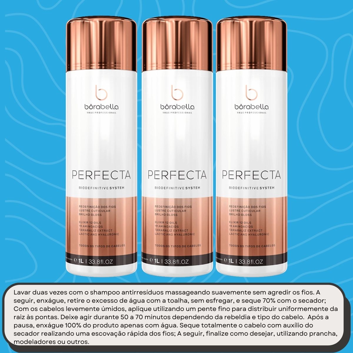 Kit Bórabella Perfecta 3 Progressiva Bio Definitive 1 Litro