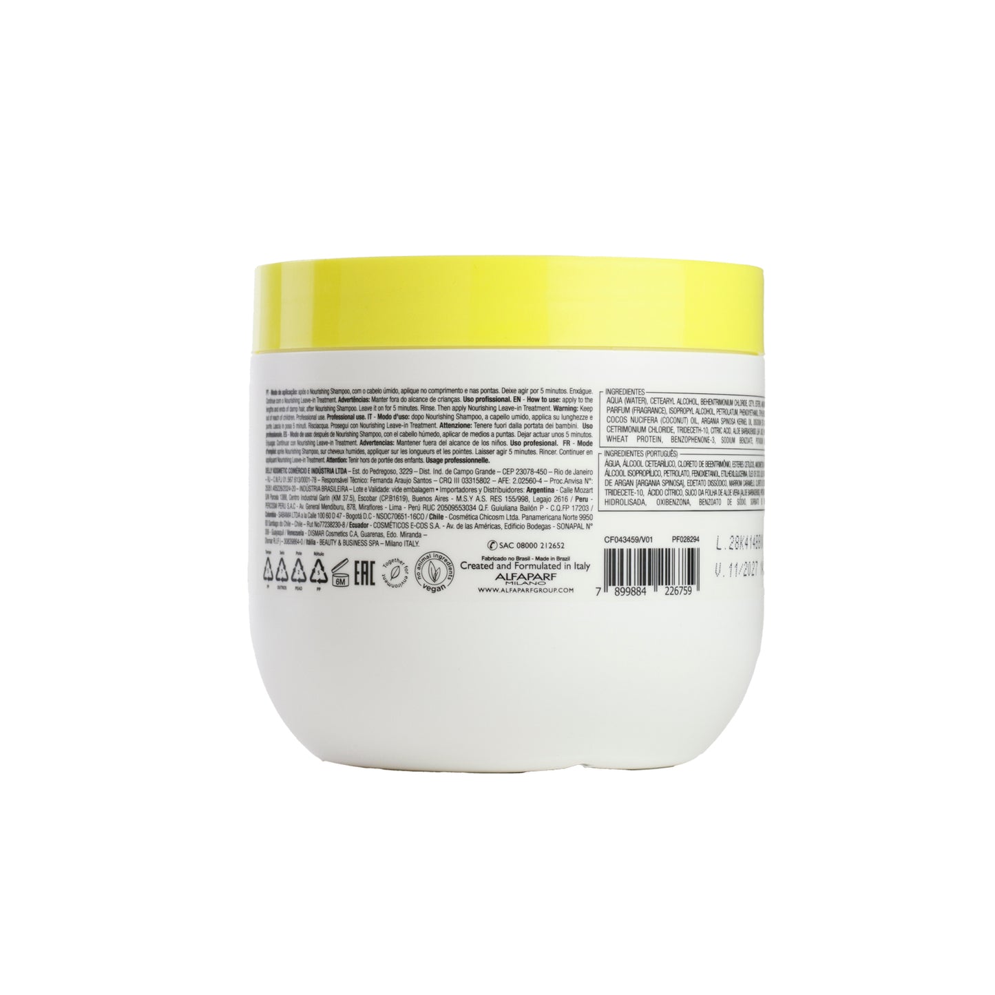Máscara Yellow Nutritive Tratamento Máscara de Nutrição 500 ml