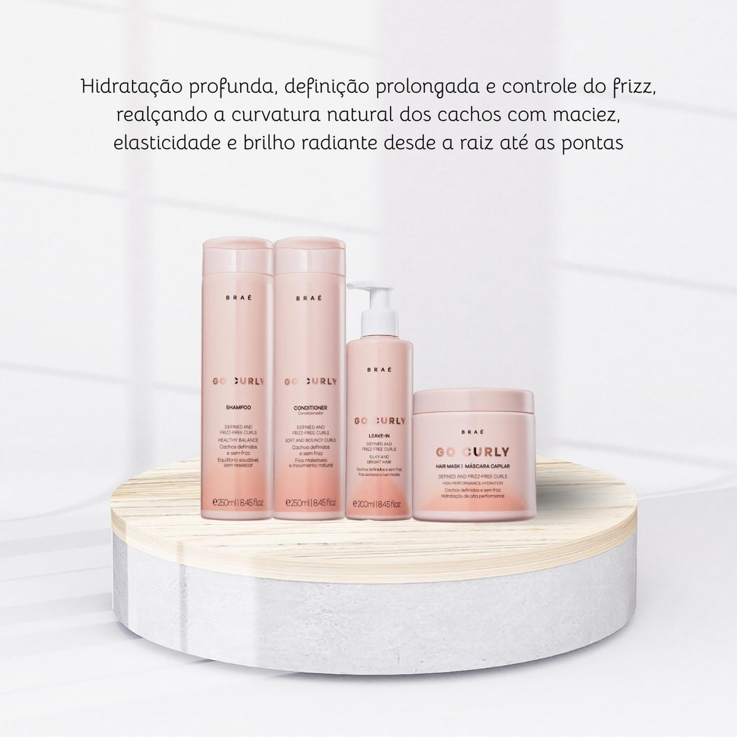 Kit Braé Go Curly Tratamento Capilar 4 Produtos
