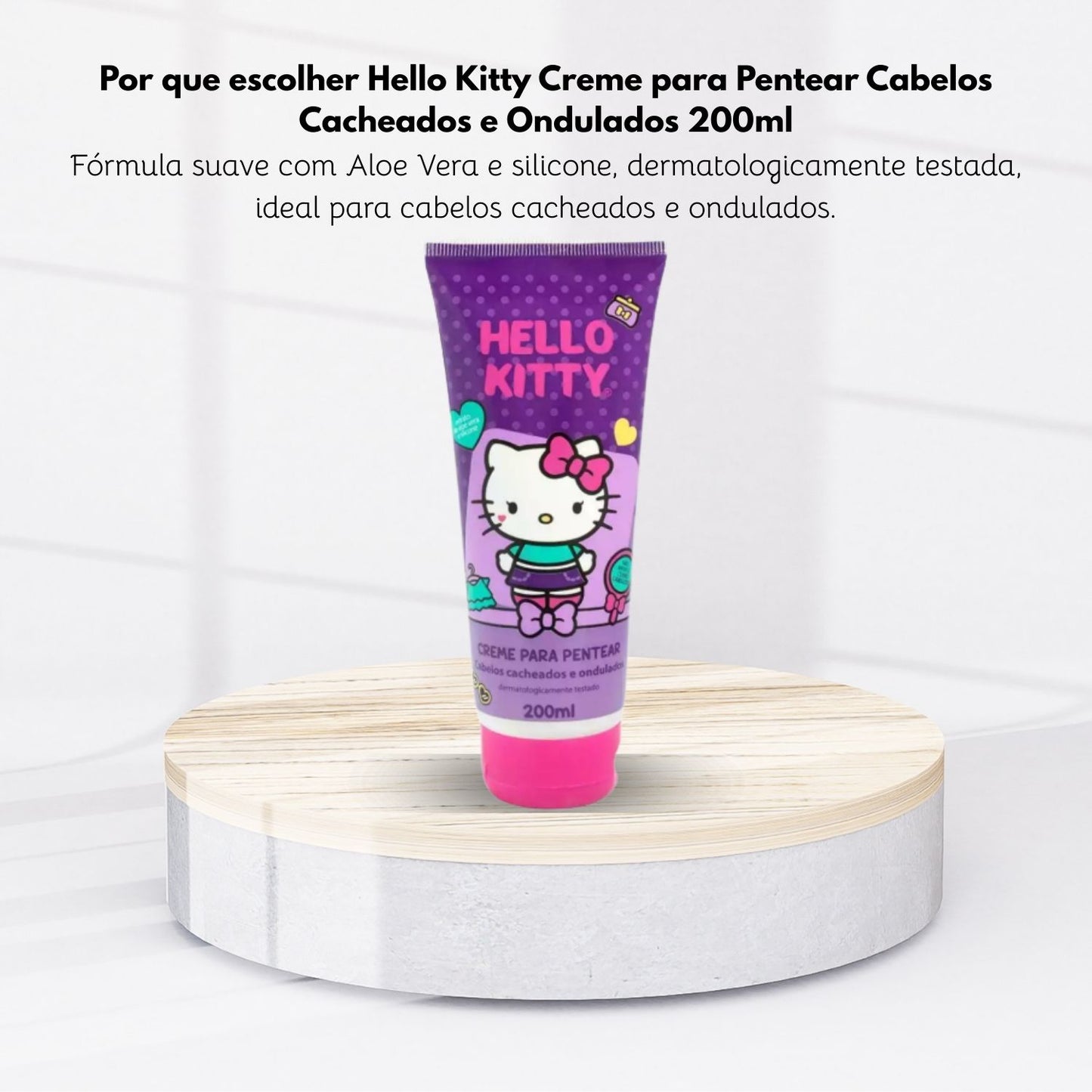 Creme de Pentear Cia da Natureza Hello Kitty Cabelos Cacheados 200 ml