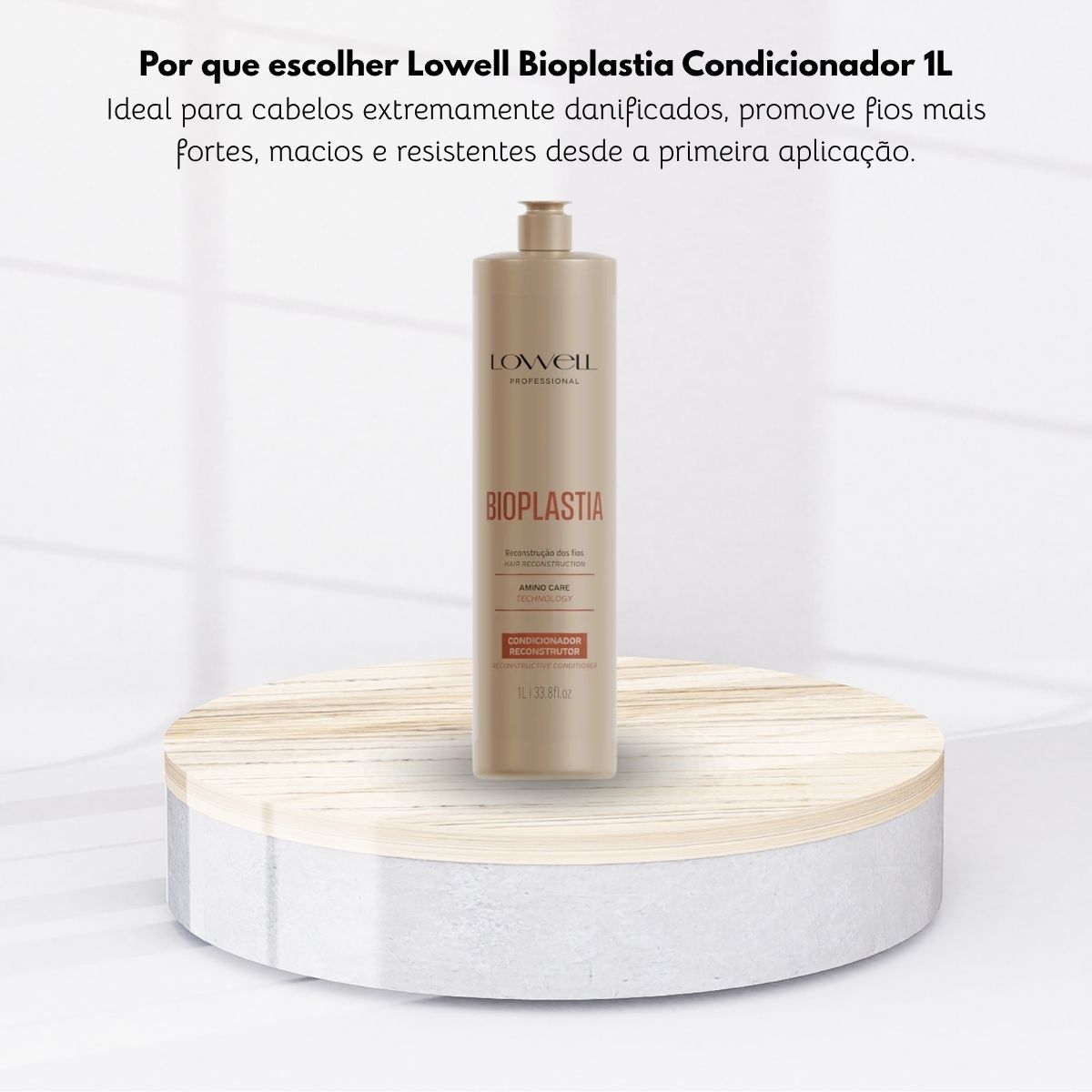 Condicionador Lowell Bioplastia Reconstrutor e Brilho 1 Litro