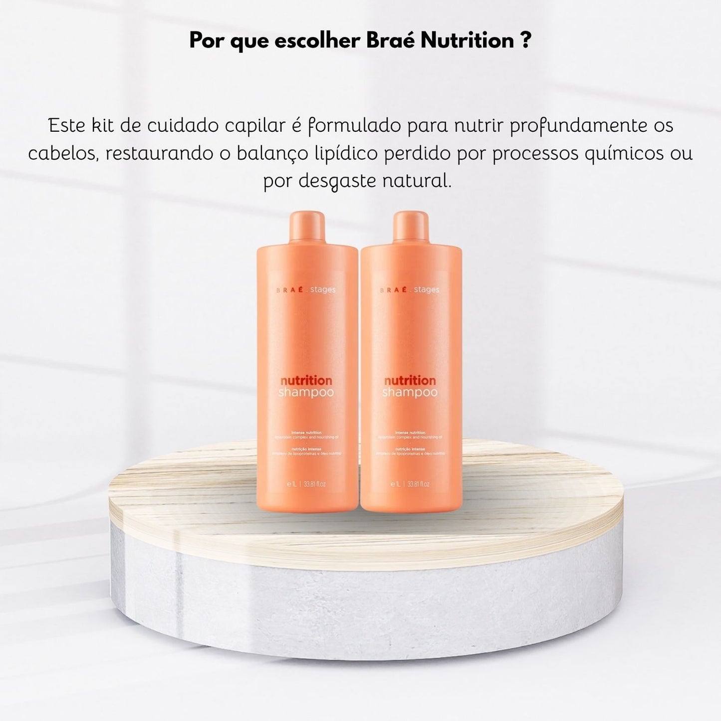 Kit Braé Stages Nutrition Hidratação Nutritiva 2 Shampoo 1 Litro