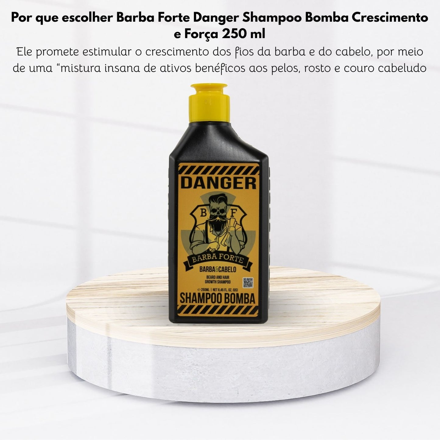Barba Forte Danger Shampoo Bomba Crescimento e Força 250 ml