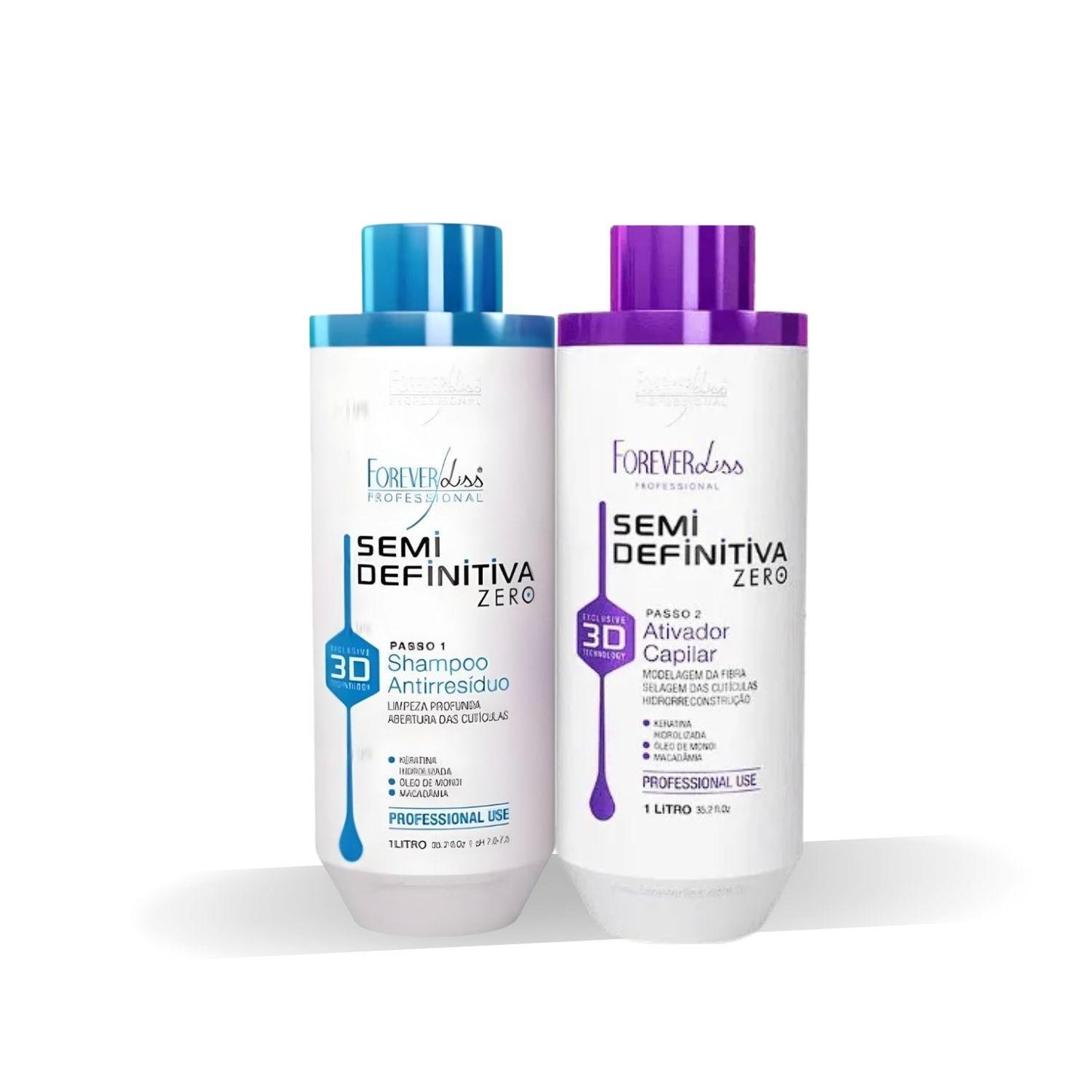 Kit Semi Definitiva Zero Forever Liss Alisamento Profundo 1L