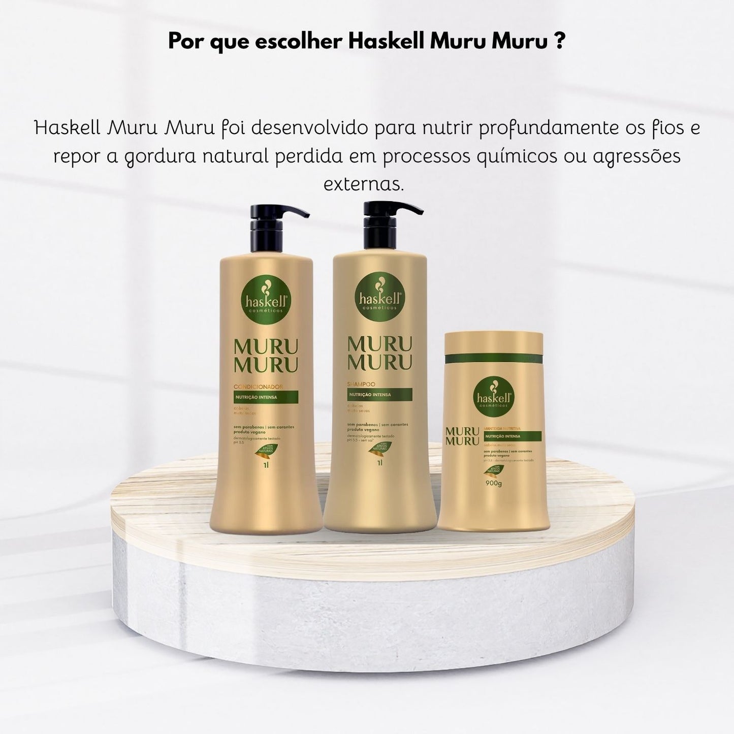 Kit Haskell Muru Muru Duo e Máscara 900ml