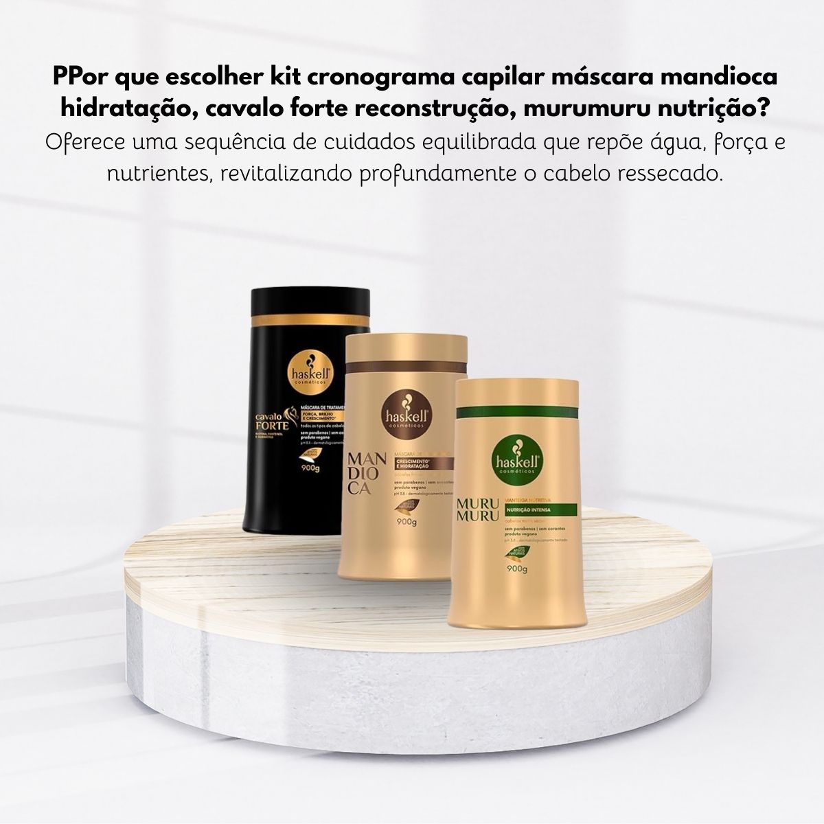 Cronograma Haskell Cabelo Forte Máscaras 900g