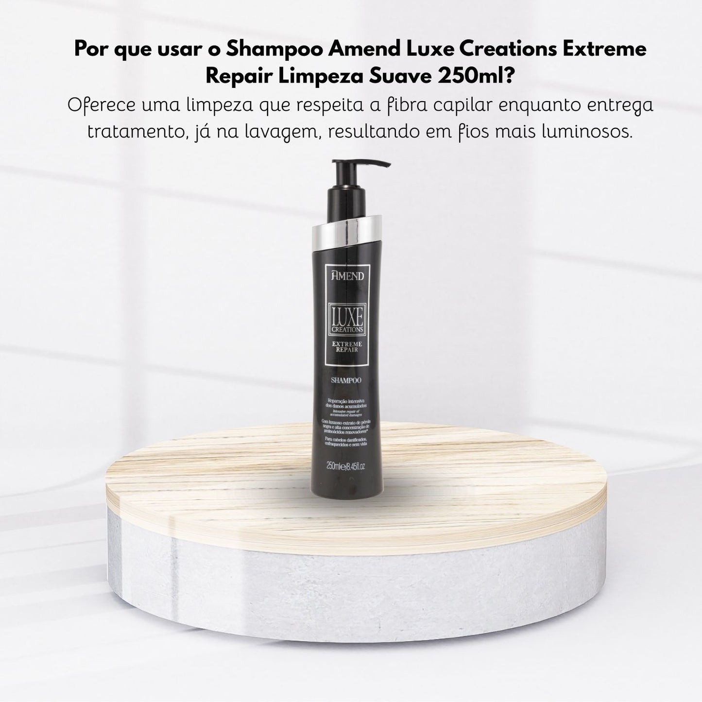 Shampoo Amend Luxe Creations Extreme Repair Limpeza 250 ml