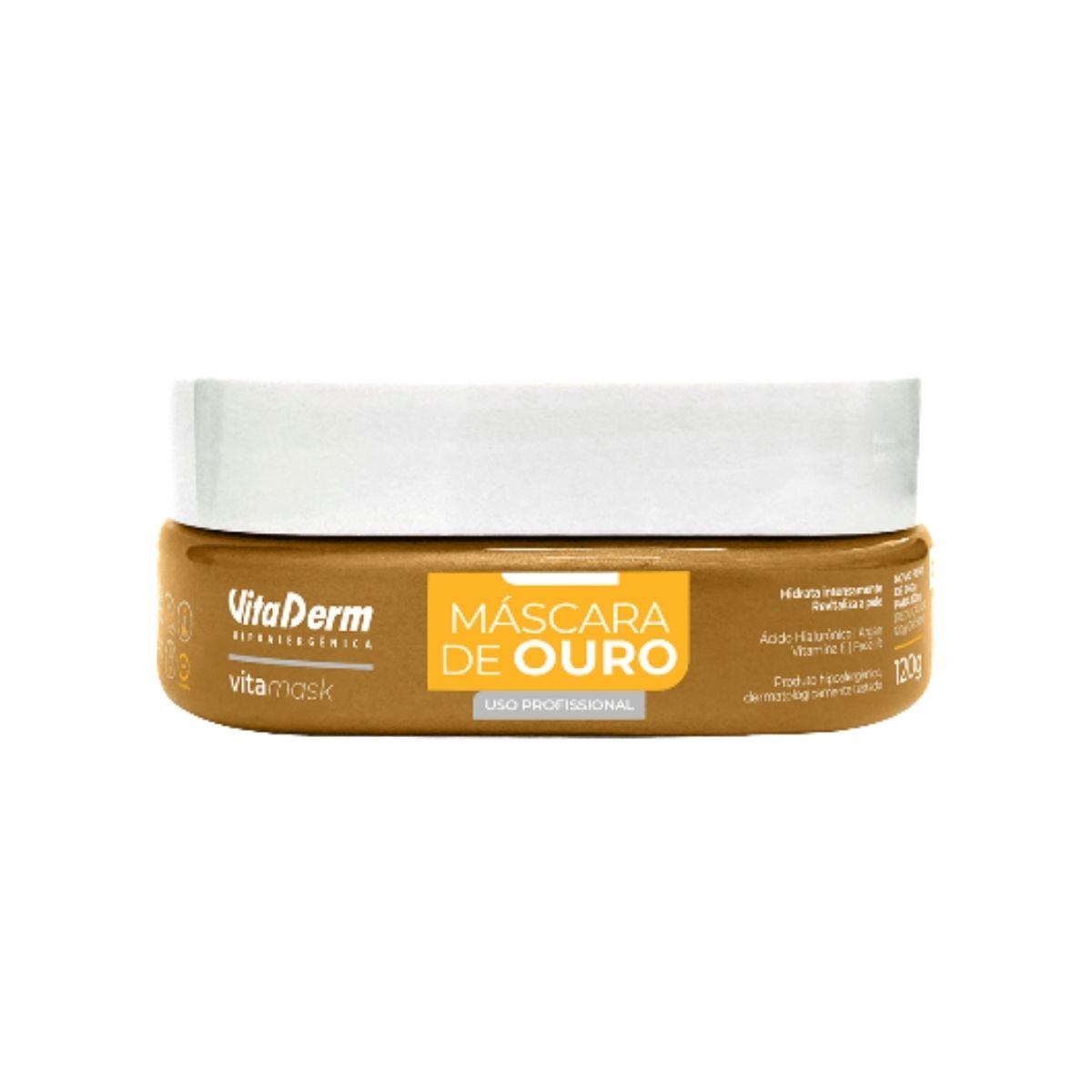 Vita Derm Hipoalergênica VitaMask Ouro Máscara 120g