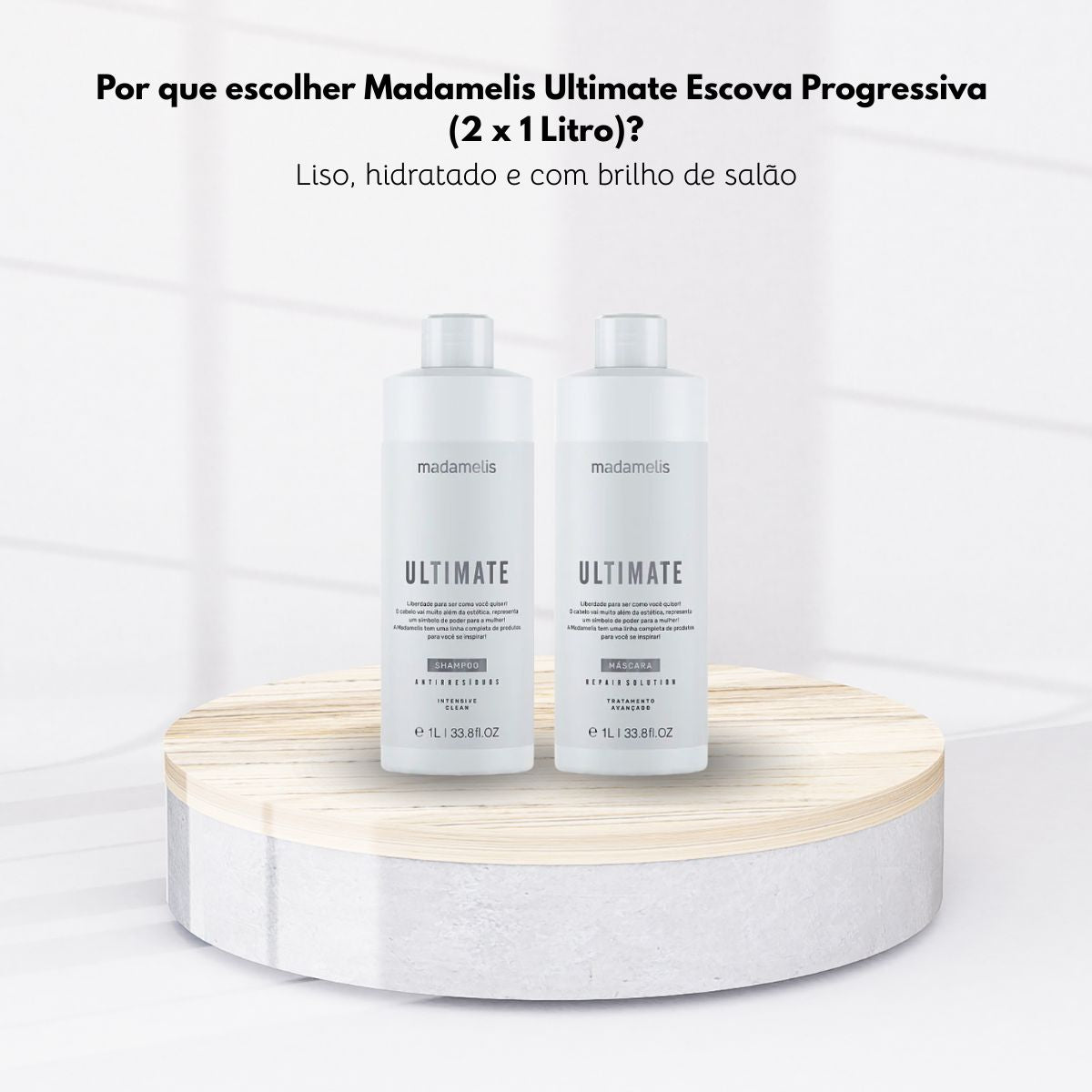 Kit Madamelis Ultimate Escova Progressiva (2 x 1 Litro)