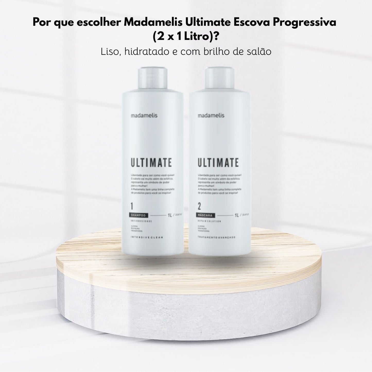 Kit Madamelis Ultimate Escova Progressiva (2 x 1 Litro)
