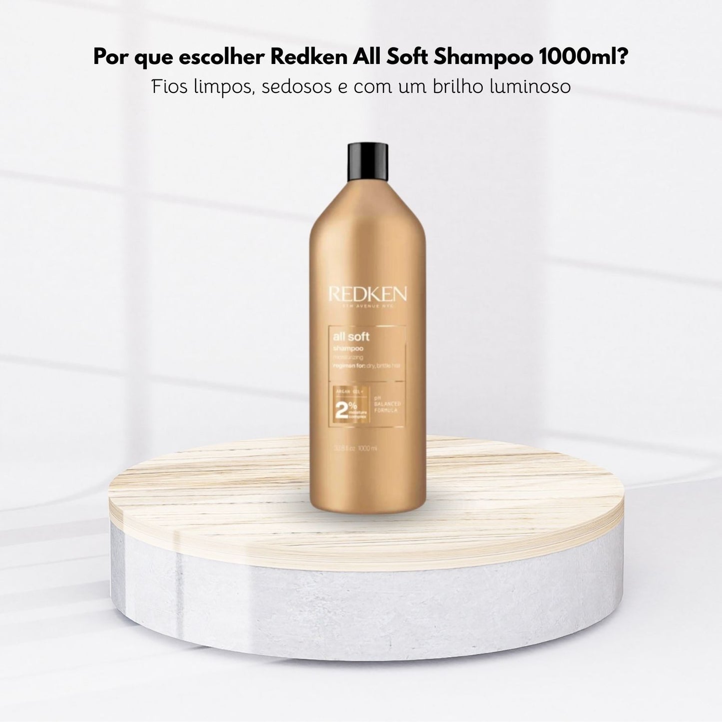 Kit Redken All Soft Argan Oil 3 Shampoo 1 Litro