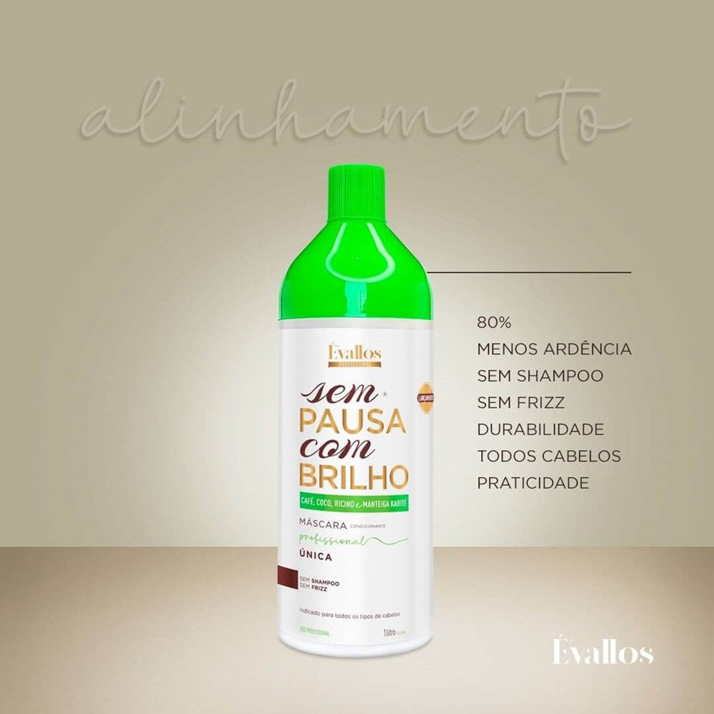 Kit Évallos Sem Pausa com Brilho 2 Progressiva 1 Litro