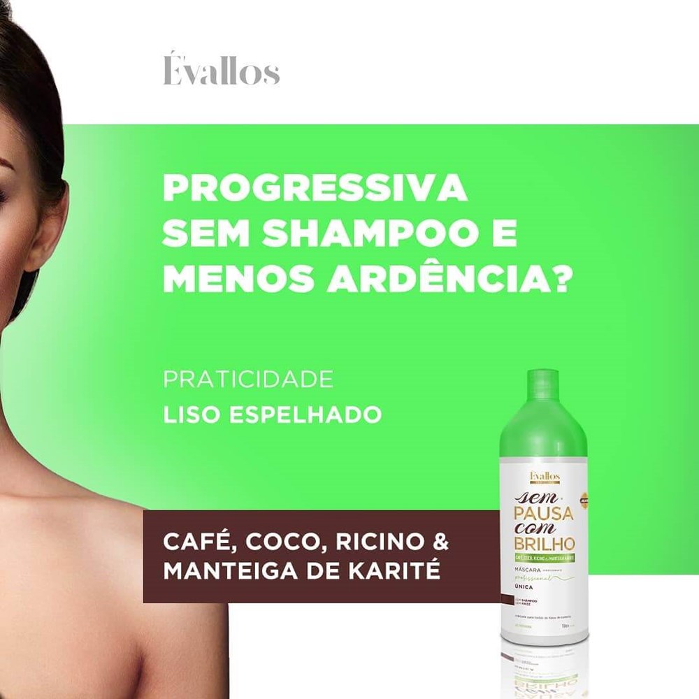 Kit Évallos Sem Pausa com Brilho 2 Progressiva 1 Litro
