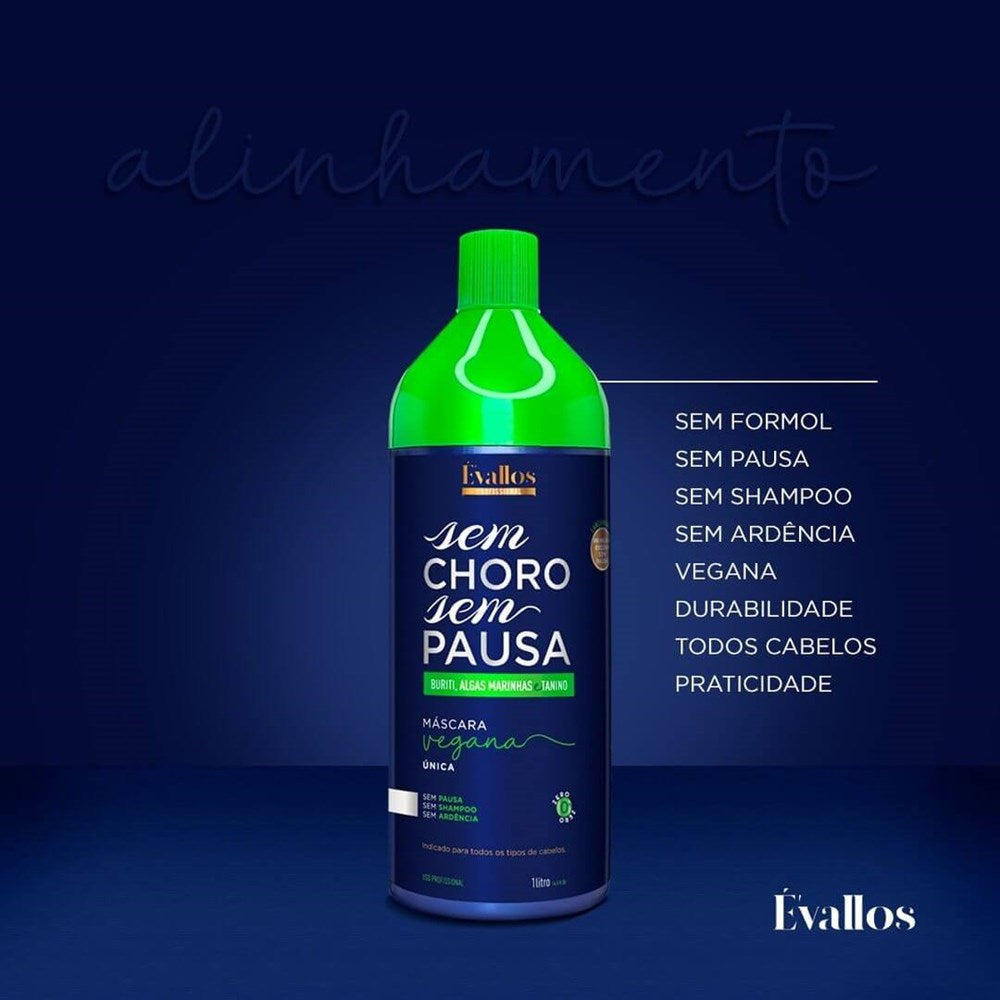 Kit Évallos Vegana Sem Choro Sem Pausa 3 Progressiva 1 Litro