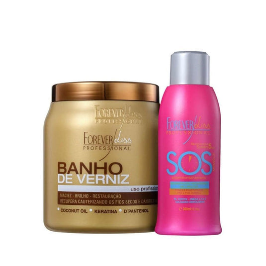 Kit Forever Liss Antiemborrachamento 300 ml + Verniz 1000 g