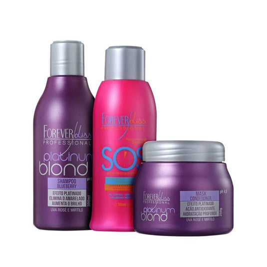 Kit Forever Liss Platinum Blond SOS (3 Produtos)