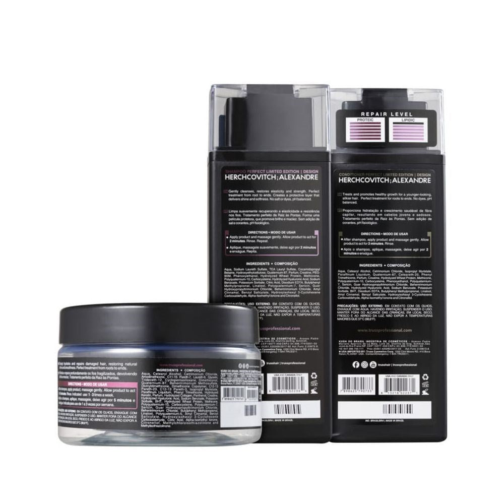 Kit Truss Perfect Shampoo 300 ml + Condicionador 300 ml + Máscara 180 ml