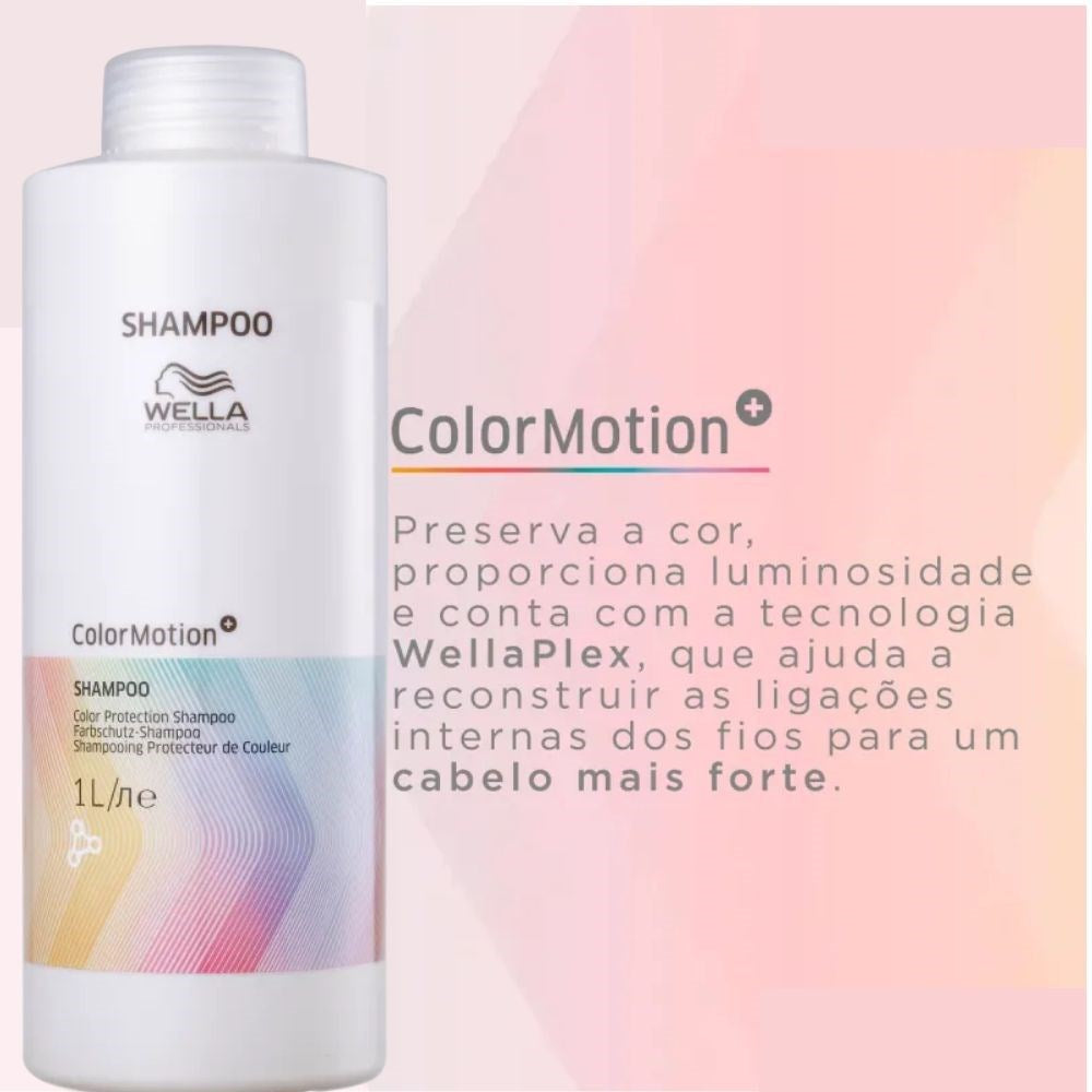 Kit Wella Color Motion+ Shampoo + Condicionador 1 Litro