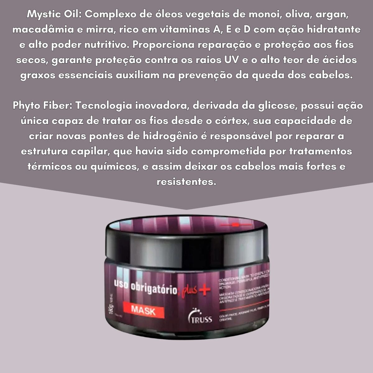 Máscara Truss Uso Obrigatório Plus+ 180g