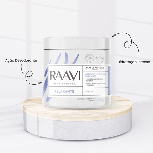 Raavi Creme de Massagem Corporal Relaxante 500g