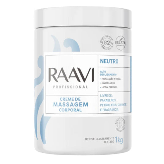 Raavi Creme de Massagem Corporal Neutro 1000g