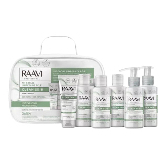 Raavi Kit Facial Limpeza de Pele - Clean Skin Com Extrato de Camomila