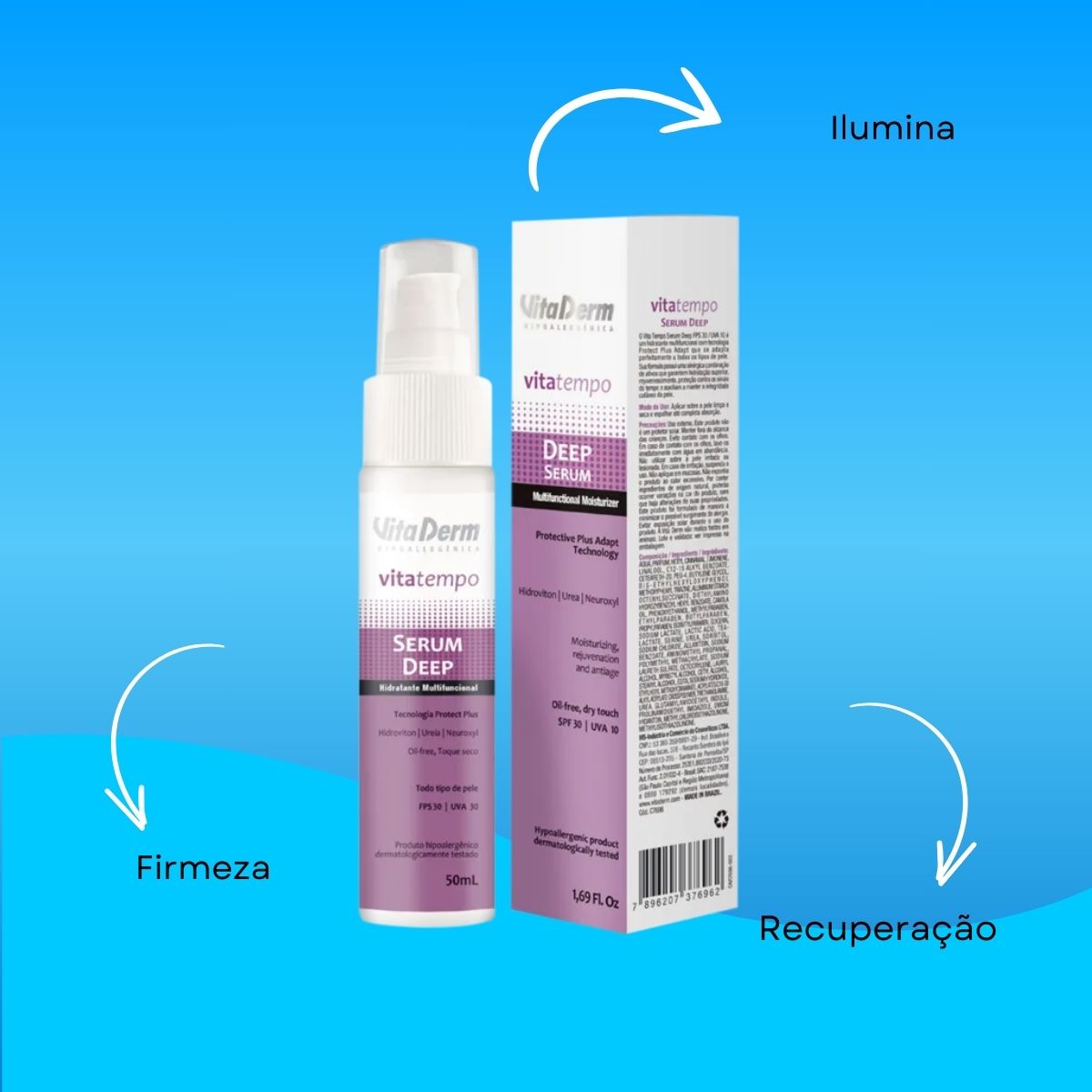 Vita Derm Vitatempo Deep Multifuncional Sérum Redutor de Linhas 50 ml