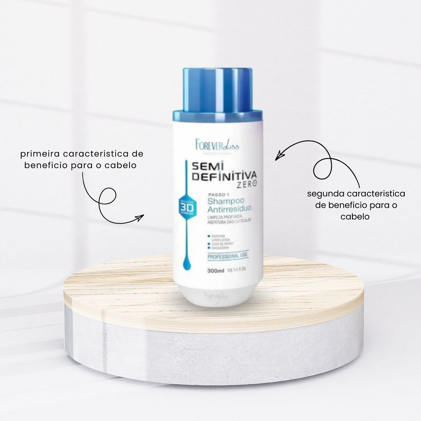 Kit Forever Liss Semi Definitiva Zero Escova 2x300 ml