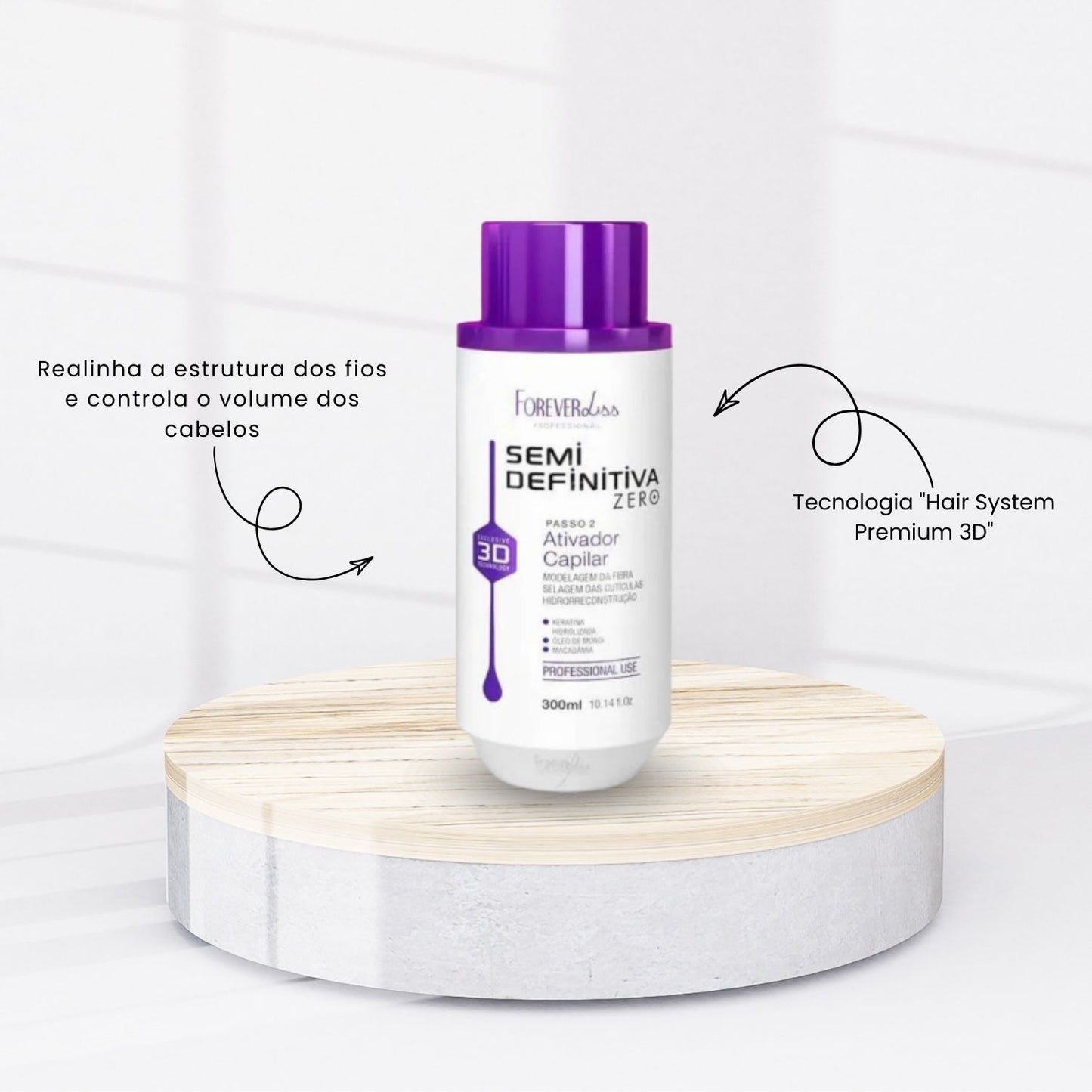 Kit Forever Liss Semi Definitiva Zero Escova 2x300 ml