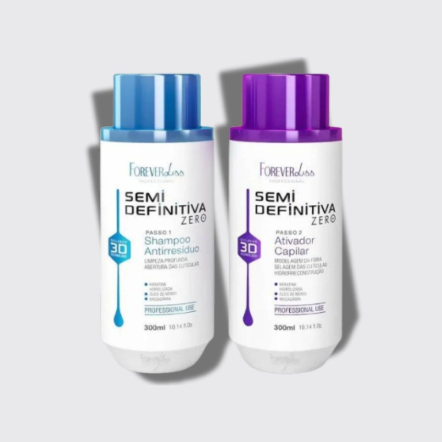 Kit Forever Liss Semi Definitiva Zero Escova 2x300 ml