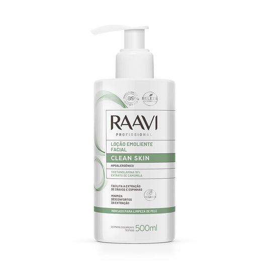 Raavi Clean Skin Loção Emoliente Facial 500 ml