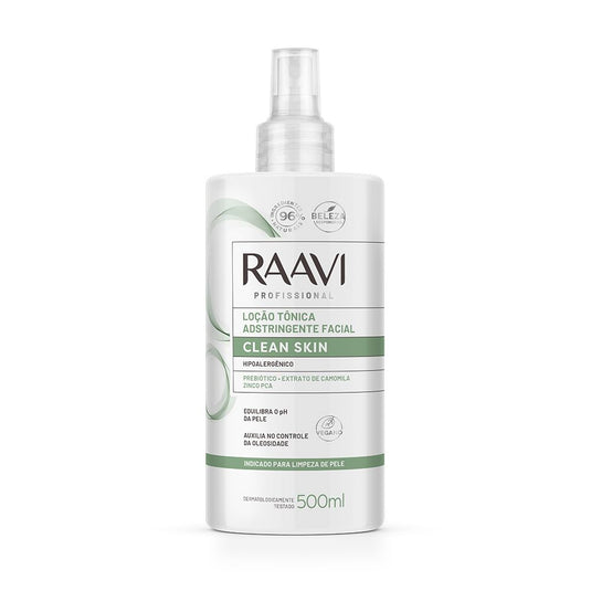 Raavi Clean Skin Loção Tônica Adstringente Facial 500 ml