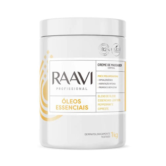 Raavi Creme de Massagem Oleos Essenciais 1 Kg
