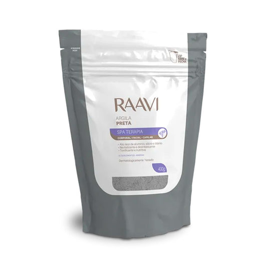 Raavi SPA Terapia Corporal Facial Capilar Argila Preta 400g