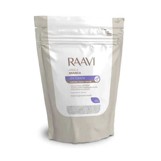 Raavi SPA Terapia Corporal + Facial + Capilar - Argila Branca 400g