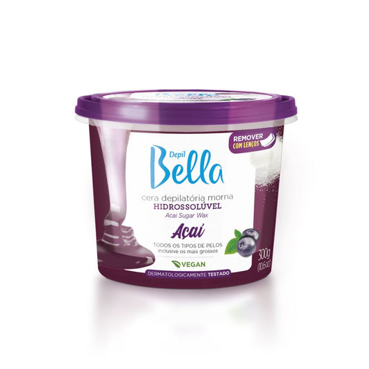 Cera Depilatória Depil Bella Morna Hidrossolúvel Açaí 300g