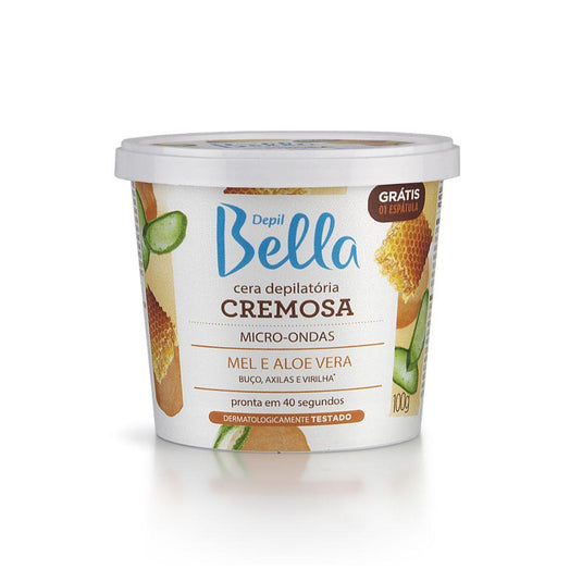Cera Depilatória Depil Bella para Micro-Ondas Mel e Aloe Vera 100g