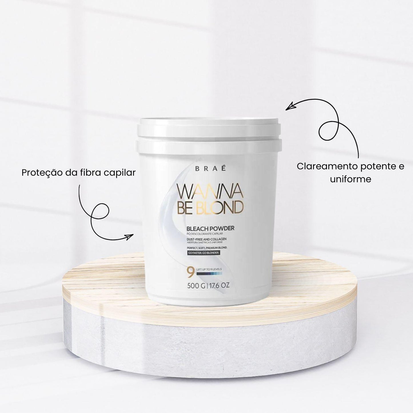 Kit Braé Wanna Be Blond 3 Pó Descolorante Capilar 500g