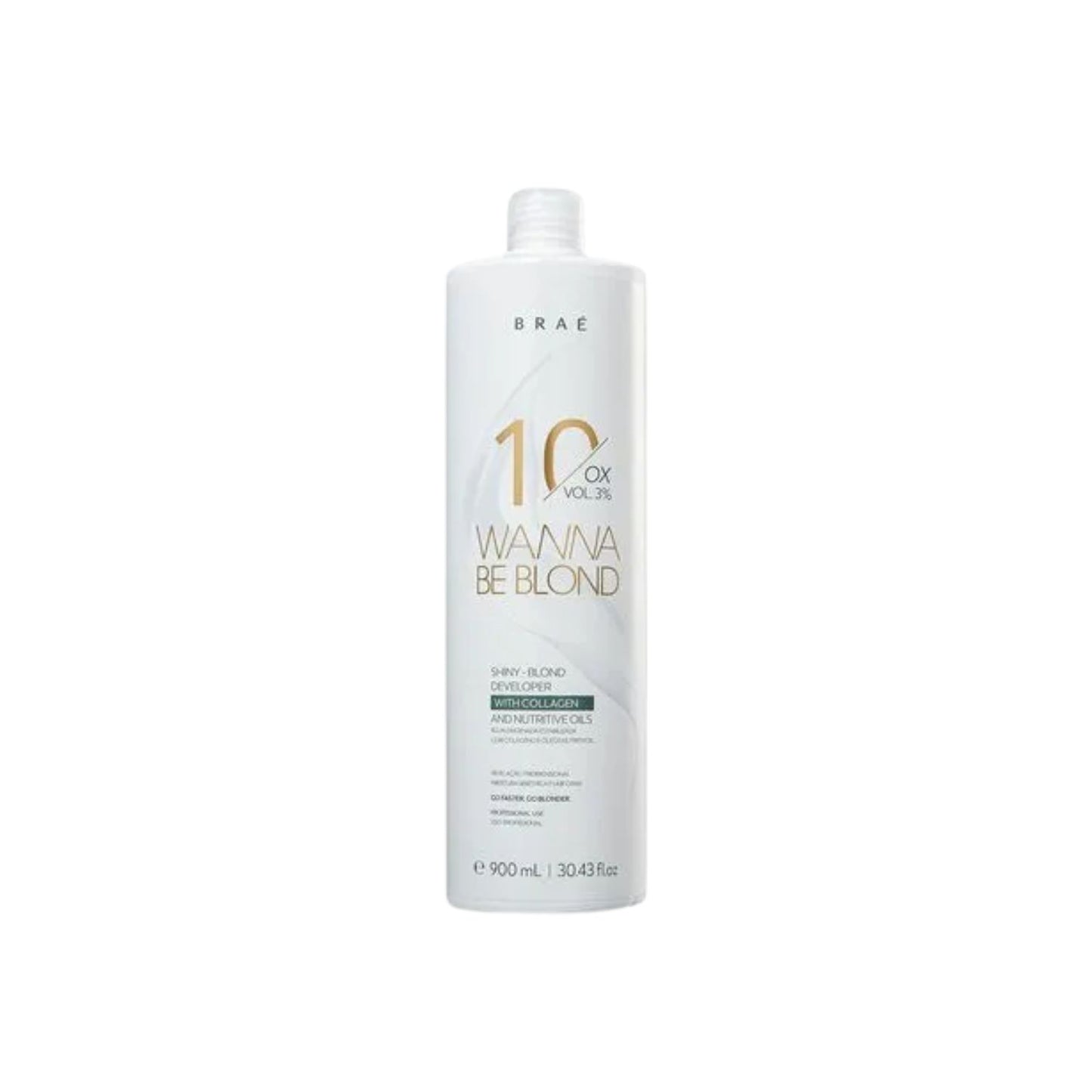 Agua Oxigenada Braé Wanna Be Blond 10 Volume Ox 900 ml